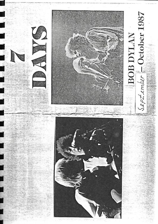 7 days september-october 1987 bob dylan book in German