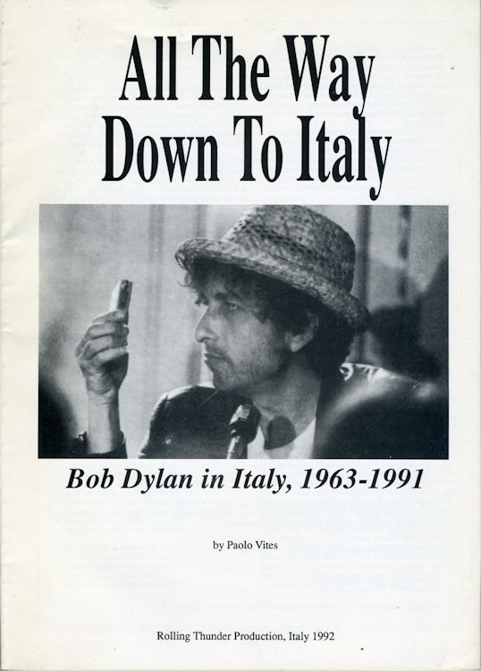 all the way down to italy Bob Dylan in italy 1963-1991 book