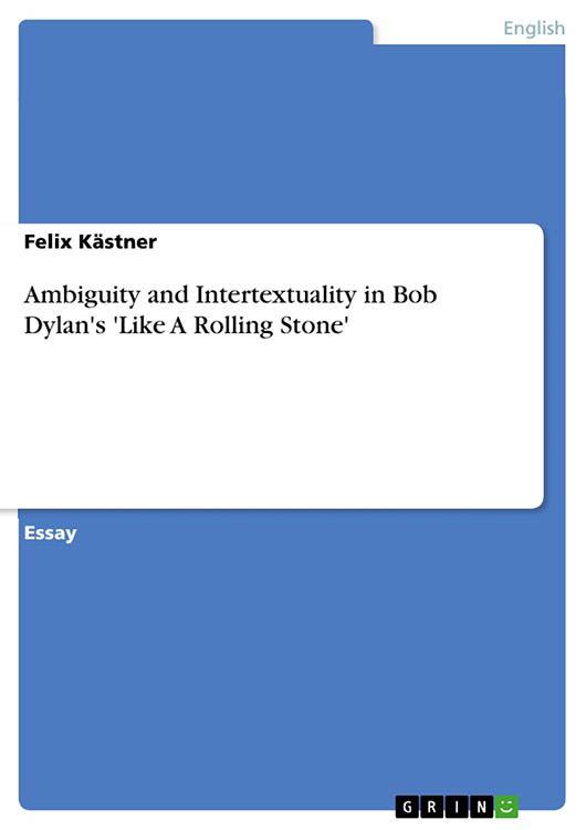 ambiguity and intertextuality Bob Dylan book