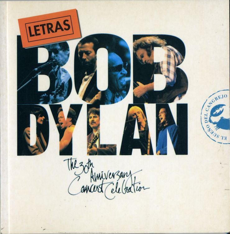 bob dylan letras 30th anniversary concert celebration book in Spanish