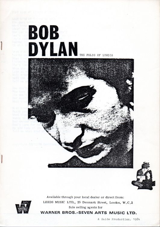 Bob Dylan the folio of lyrics book