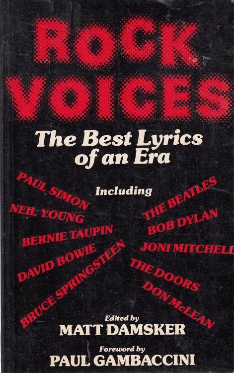 rock voices shumway Bob Dylan book