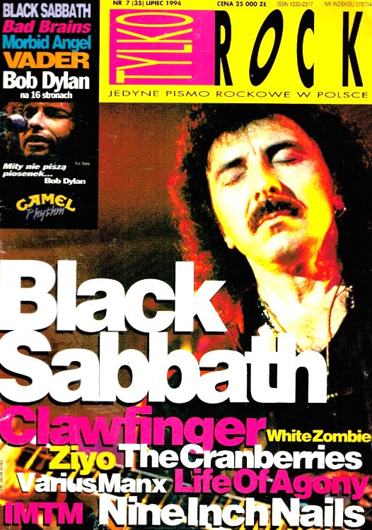 tylko rock polish magazine Bob Dylan front cover