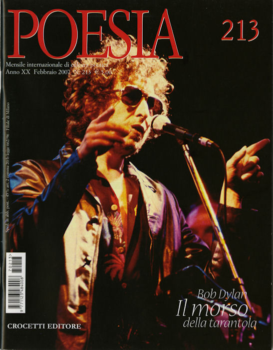 poesia italy magazine Bob Dylan front cover