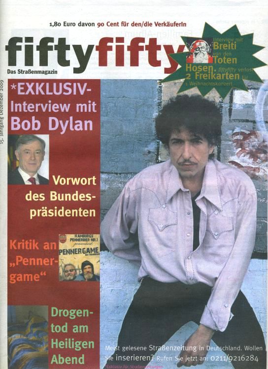 fifty fifty magazine Bob Dylan front cover