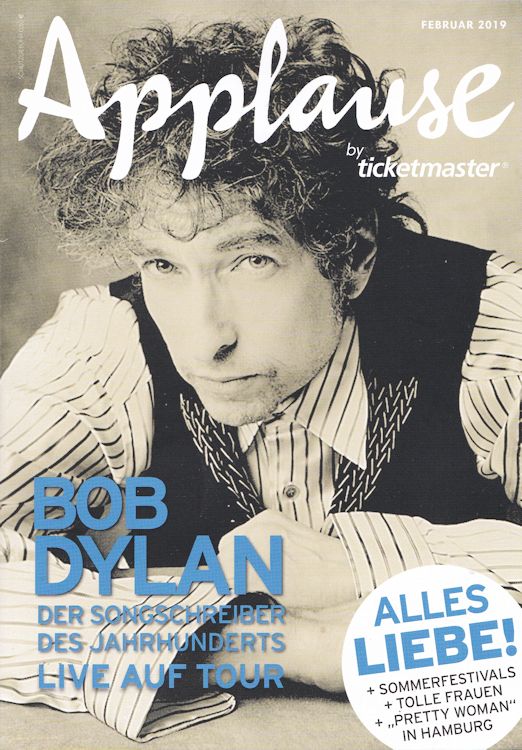 applause magazine Bob Dylan front cover