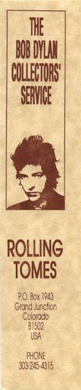 bob dylan bookmark