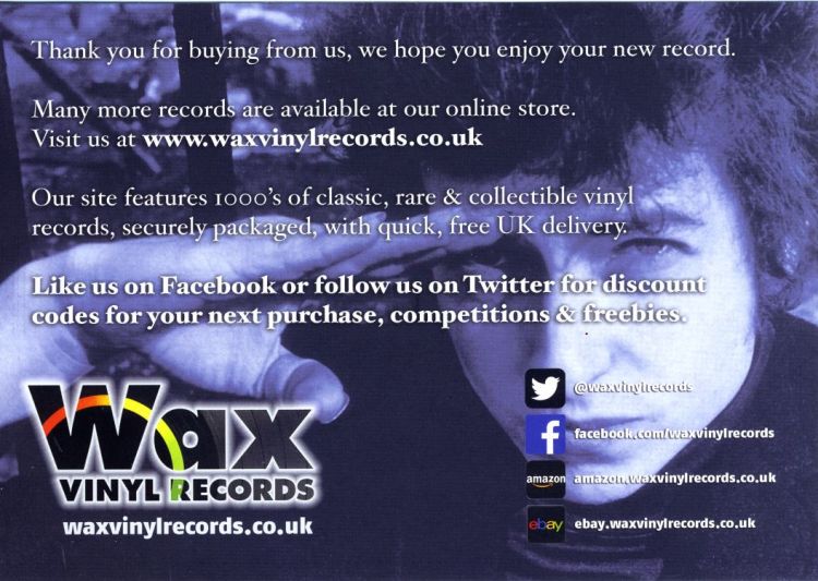 bob dylan wax vinyl records sales catalogue