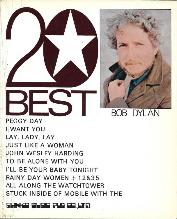 BOB DYLAN: 20 BEST, Japan songbook