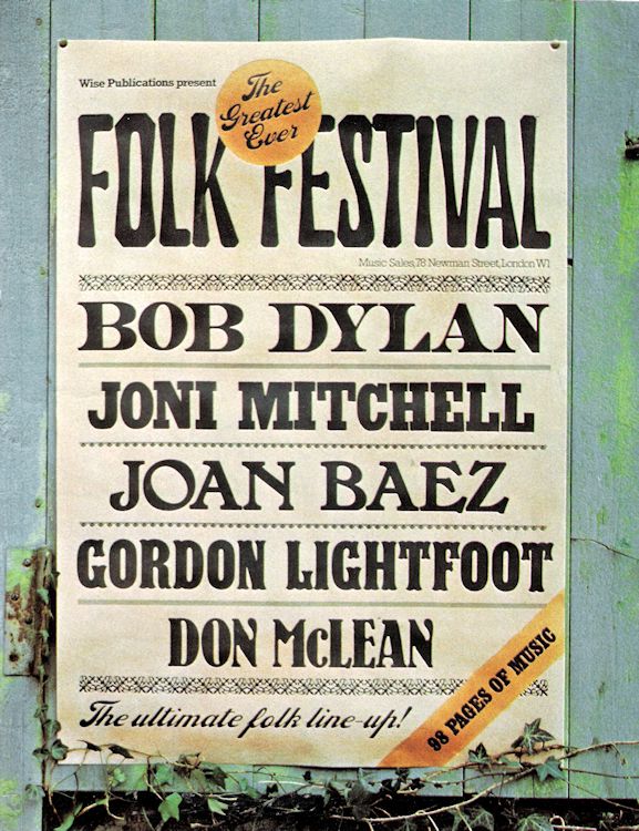 bob dylan The Greatest Ever Folk Festival songbook