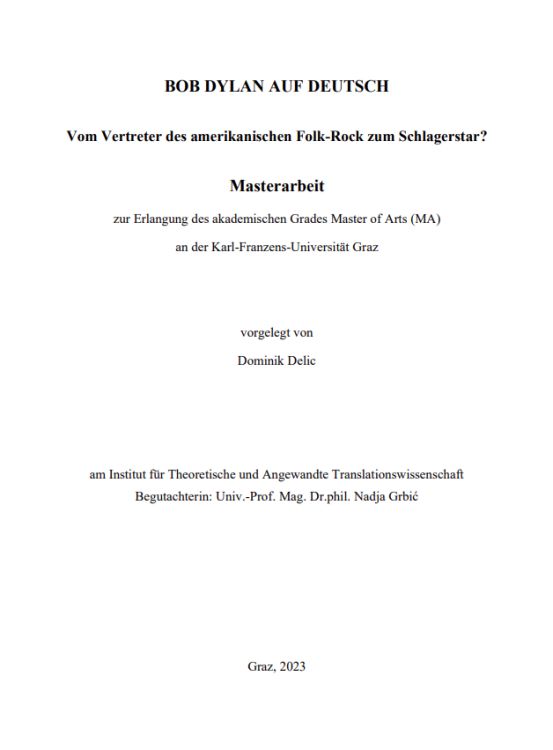 austrobob banauch ganser dylan book in German