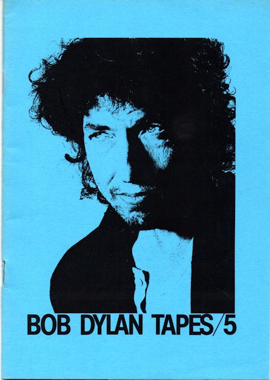 Bob Dylan tapes 5 booklet