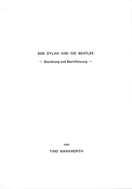 bob dylan und die beatles book in German