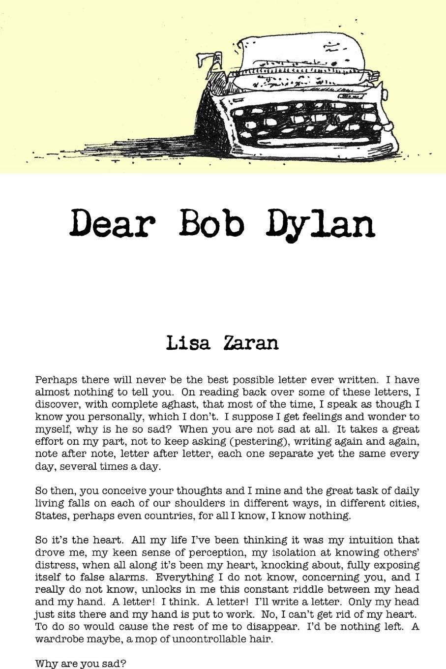 dear Bob Dylan book