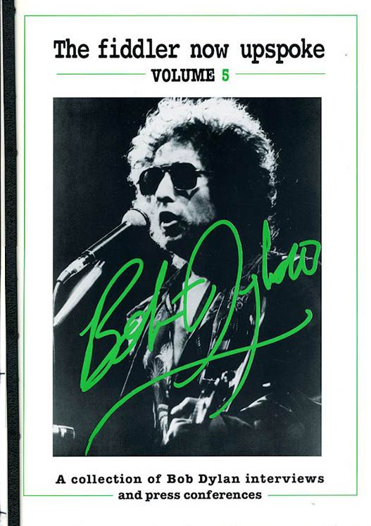 the fiddler now upspoke volume 5 Bob Dylan book