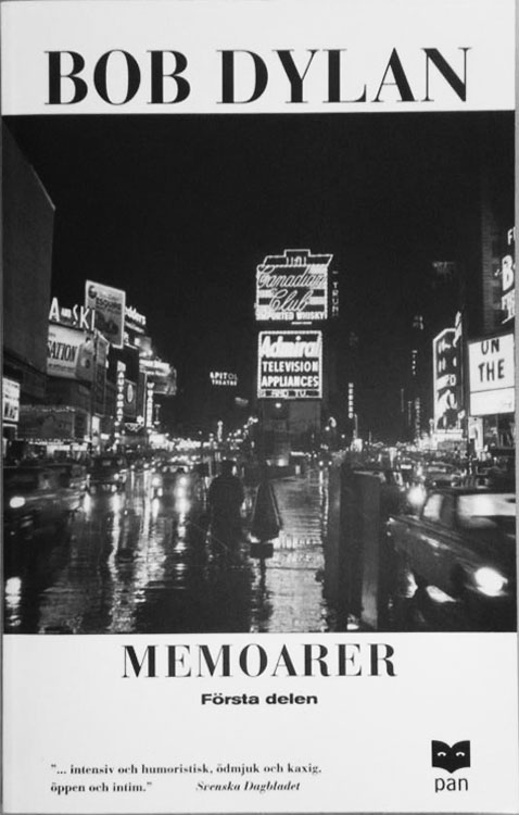 memoarer forsta wit Panbok 2005 bob Dylan book in Swedish