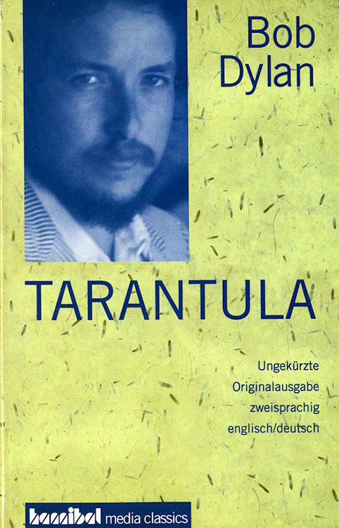 tarantel Zweitausendeins 1976 bob dylan book in German