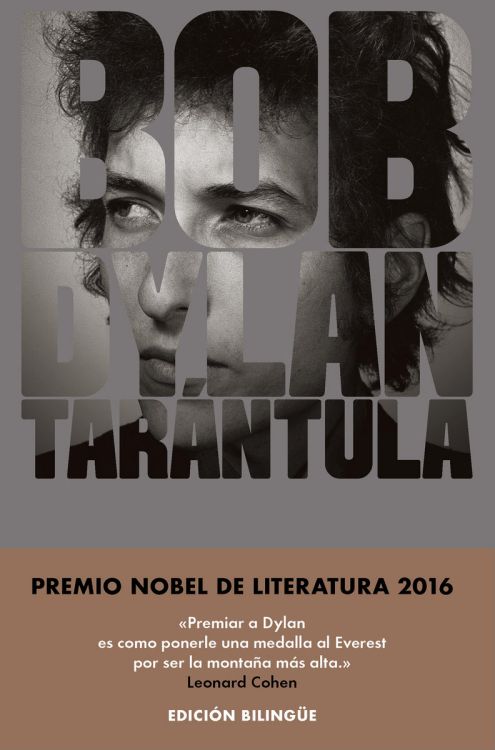 tarantula Malpaso Ediciones 2017, bilingual edition bob dylan book in Spanish