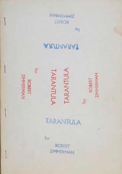 tarantula bootleg zimmerman blue red stamped Bob Dylan book
