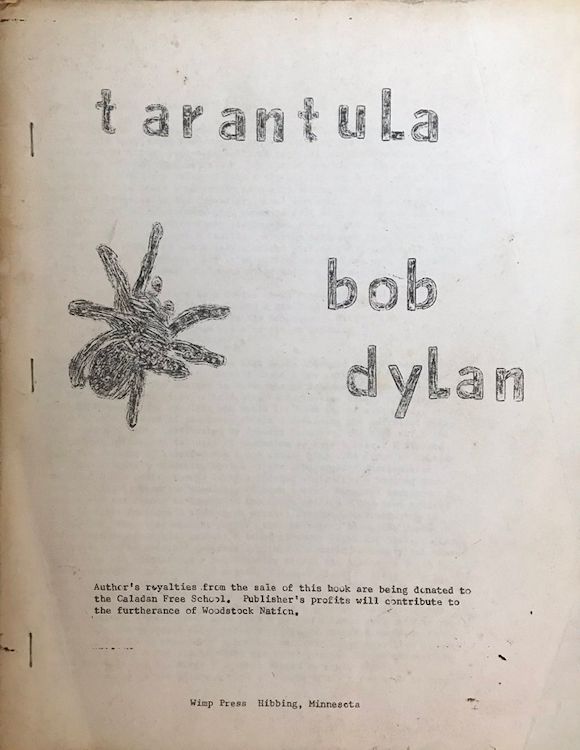 tarantula bootleg wimp press Bob Dylan book