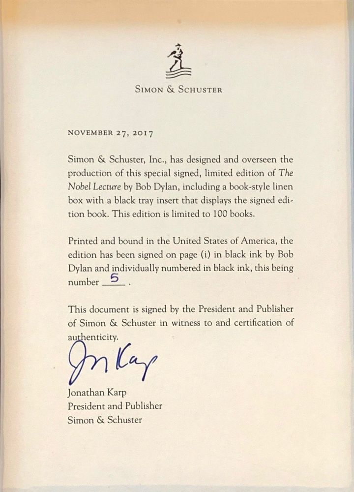 the nobel lecture certification