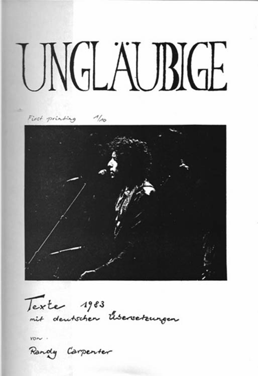 unglaeubigebob dylan book in German