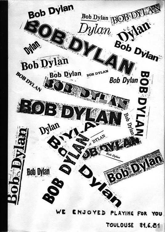 we enjoyed playing for you jean pierre duclos bob dylan book in French