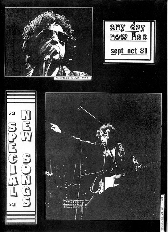 Any day now hors serie #3 Dylan Fanzine
