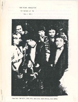 bob Dylan newsletter Volume 1, N°1 Fanzine