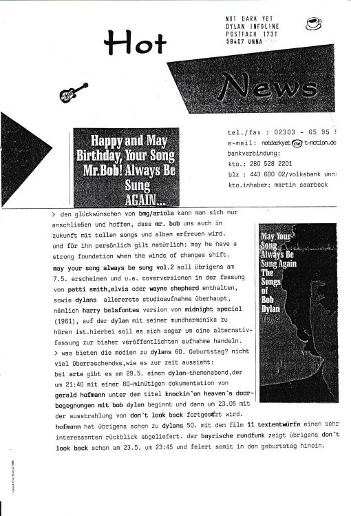 Hot News 2001 04 German Fanzine