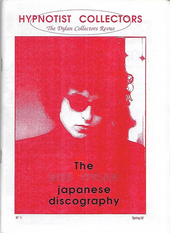 hypnotist collector's the bob Dylan japanese discography Fanzine
