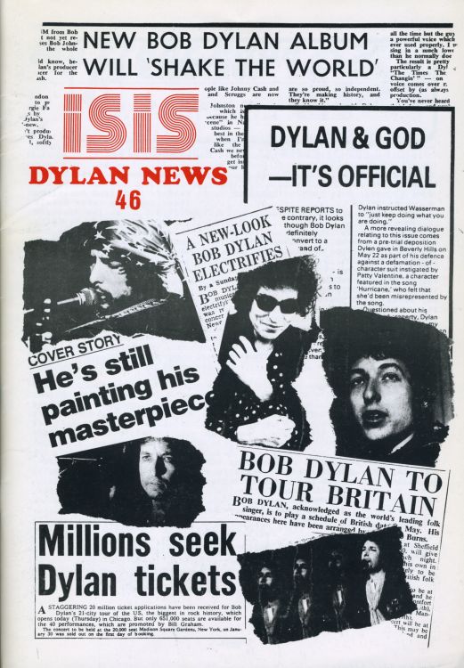 isis #46 bob Dylan Fanzine