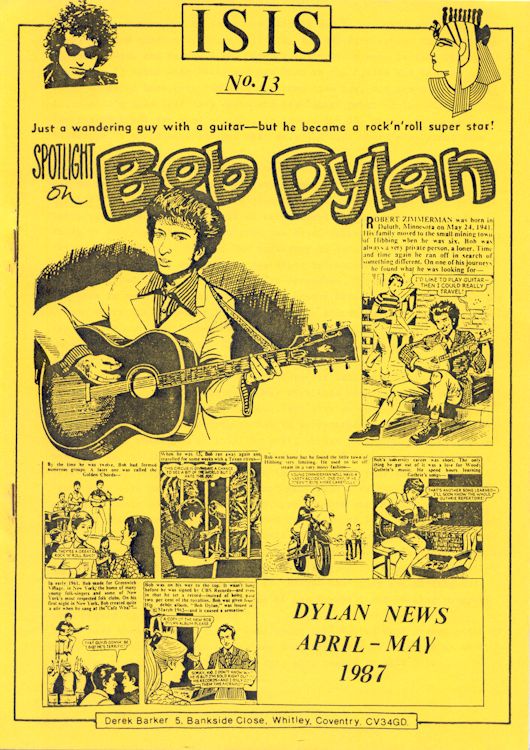 isis #13 bob Dylan Fanzine