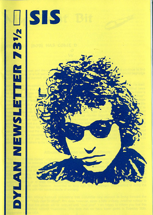 isis newsletter #73 1/2  bob Dylan Fanzine