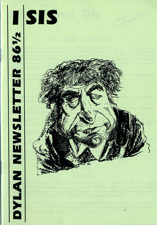 isis newsletter #86 1/2  bob Dylan Fanzine