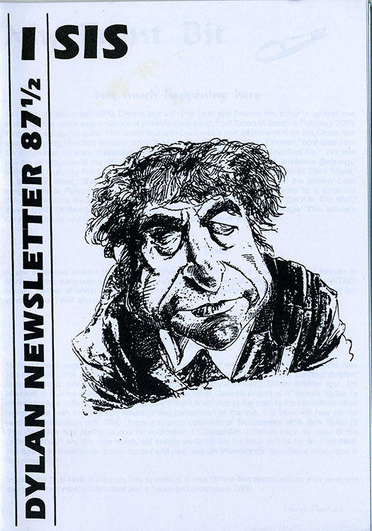 isis newsletter #87 1/2  bob Dylan Fanzine