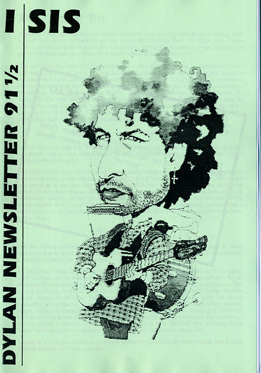 isis newsletter #91 1/2  bob Dylan Fanzine