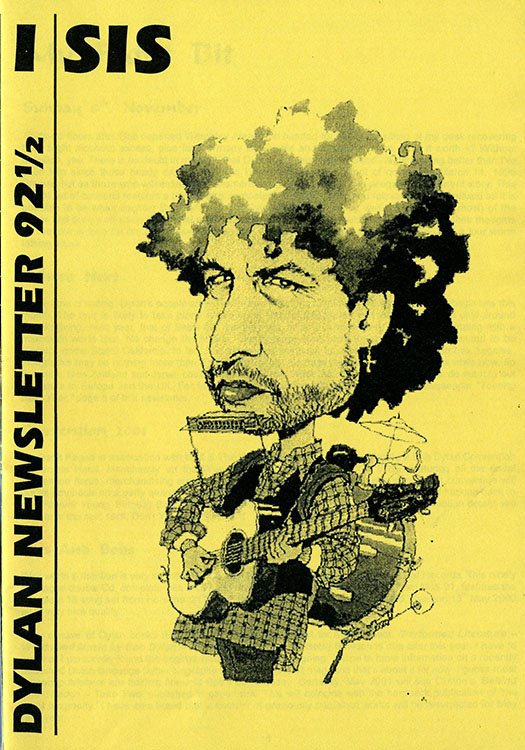 isis newsletter #92 1/2  bob Dylan Fanzine