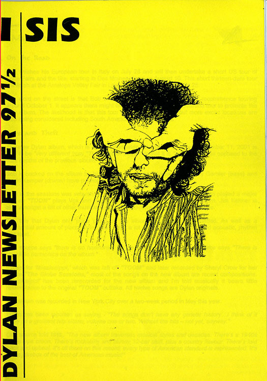 isis newsletter #97 1/2  bob Dylan Fanzine