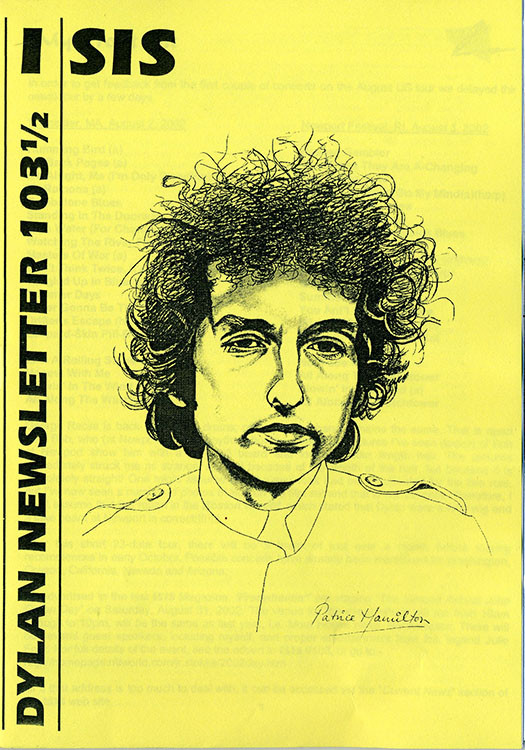 isis newsletter #103 1/2  bob Dylan Fanzine