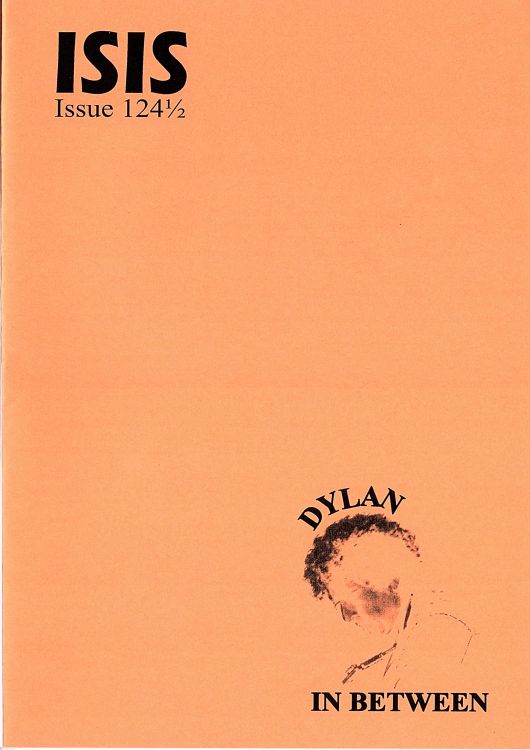isis newsletter #124 1/2  bob Dylan Fanzine