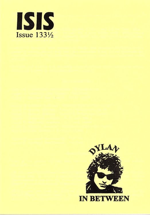 isis newsletter #133 1/2  bob Dylan Fanzine