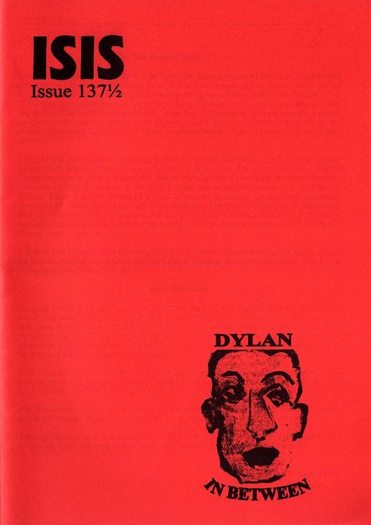 isis newsletter #137 1/2  bob Dylan Fanzine