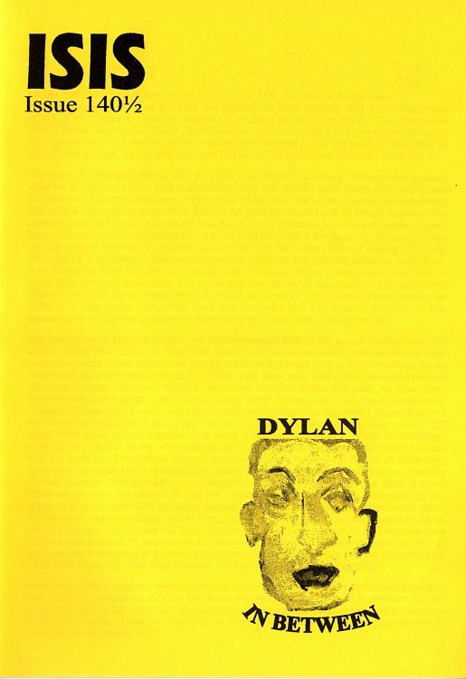 isis newsletter #140 1/2  bob Dylan Fanzine