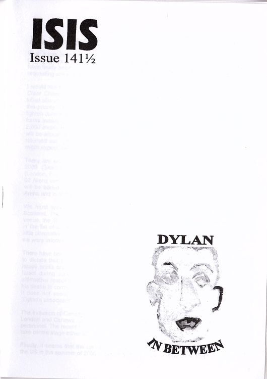 isis newsletter #141 1/2  bob Dylan Fanzine