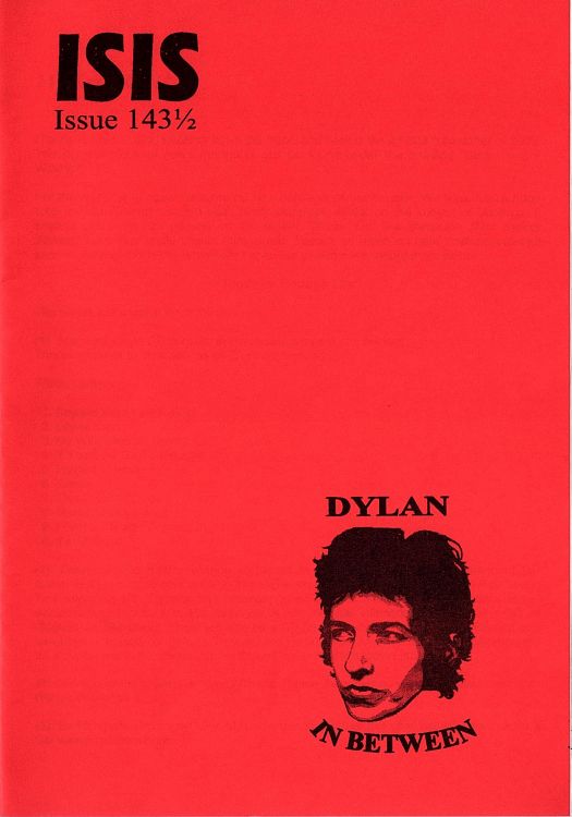 isis newsletter #143 1/2  bob Dylan Fanzine