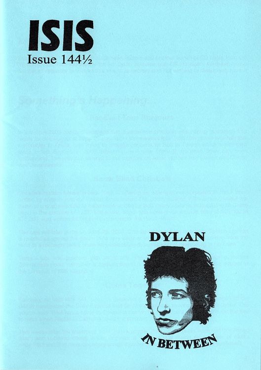 isis newsletter #144 1/2  bob Dylan Fanzine