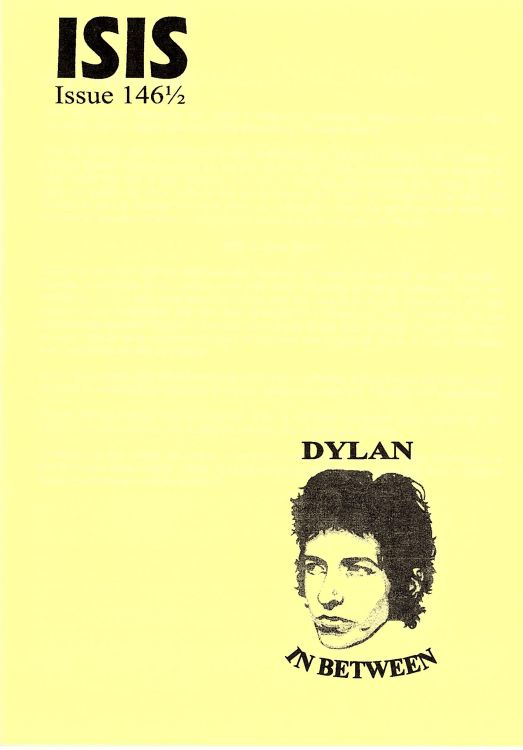 isis newsletter #146 1/2  bob Dylan Fanzine