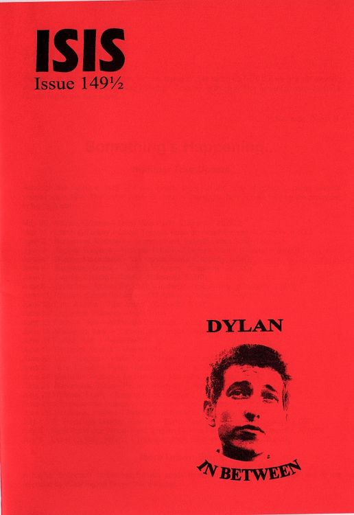 isis newsletter #149 1/2  bob Dylan Fanzine