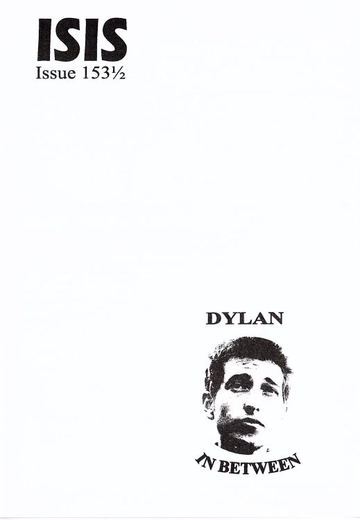 isis newsletter #153 1/2  bob Dylan Fanzine